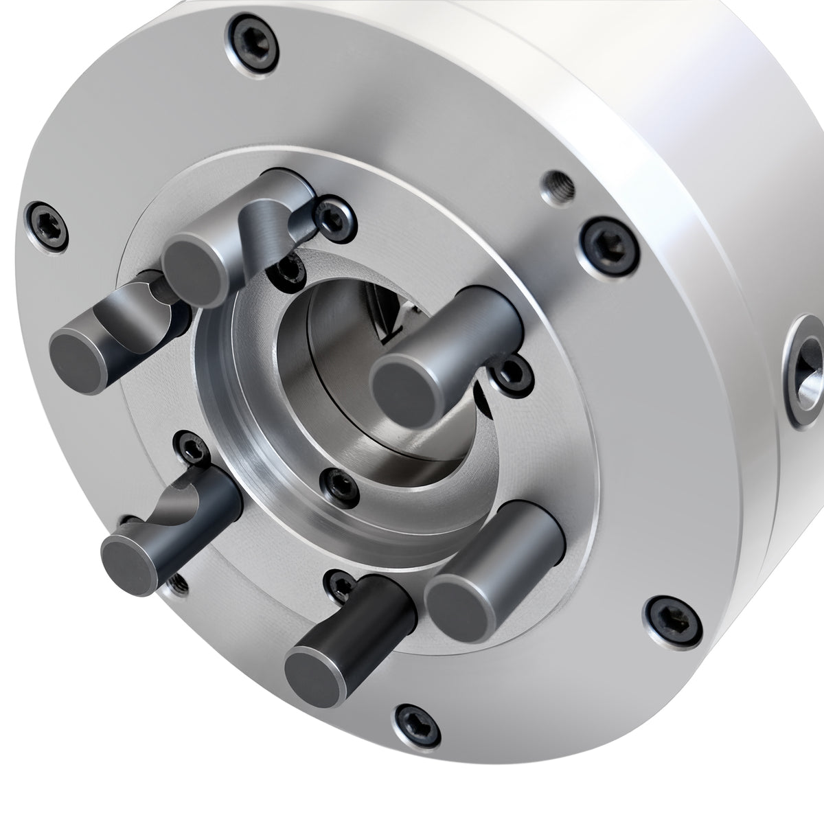 10″/250 mm 2-Piece Reversible Jaws 3-Jaw Chuck, D1-6 Direct Mount, 2.756″ Center Hole, 0559-0106