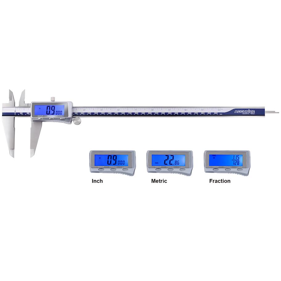 Rechargeable Digital Caliper with Backlight LCD Screen