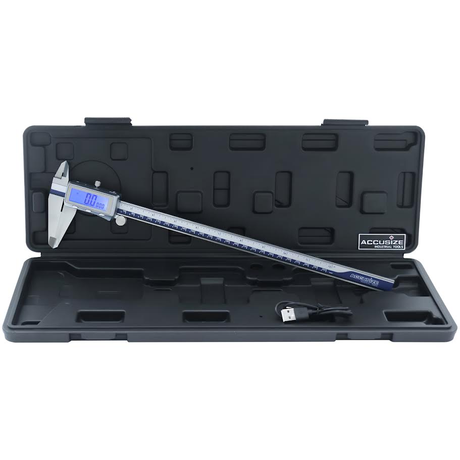 Rechargeable Digital Caliper with Backlight LCD Screen