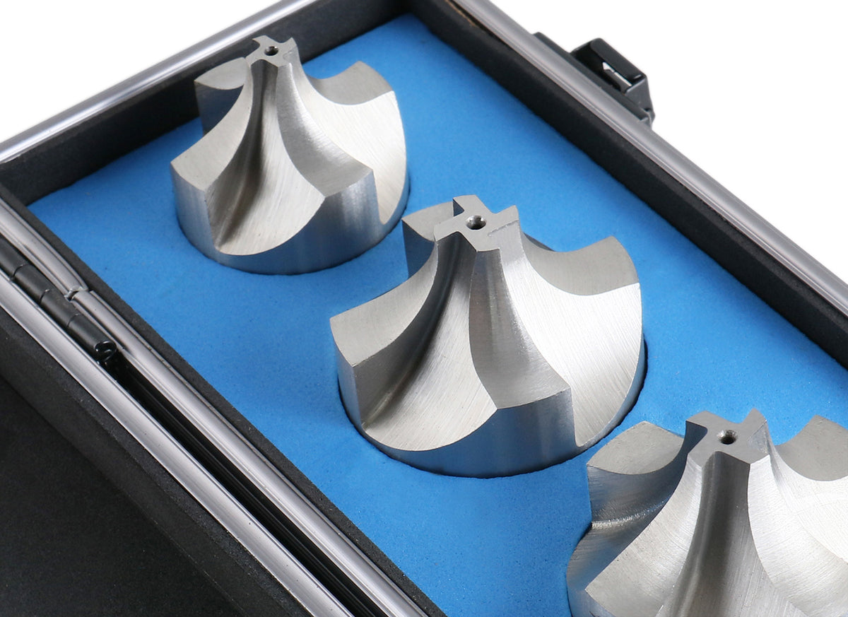 H.S.S. Corner Rounding End Mill Set 4 Pc Size from 1/2'' to 3/4'', 3/4'' Shank, 1011-0004