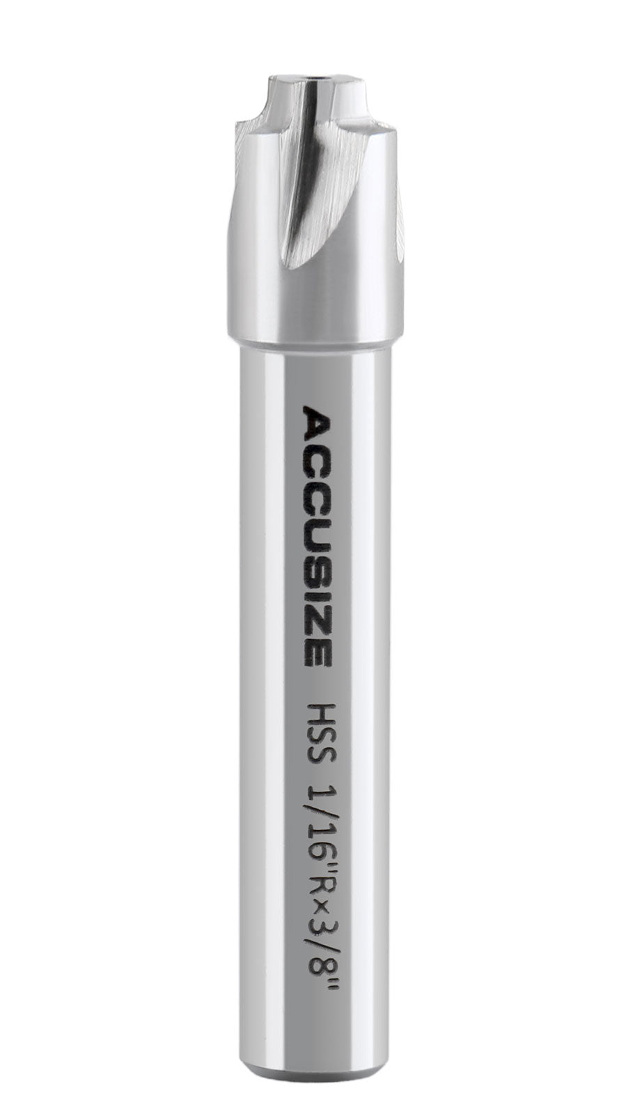 Accusize''dustrial Tools 1/16'', H.S.S. Corner Rounding End Mills, 3/8'', Shank Dia, 7/16'' Cutter Dia, 2-1/2'' Overall Length, 1011-0116