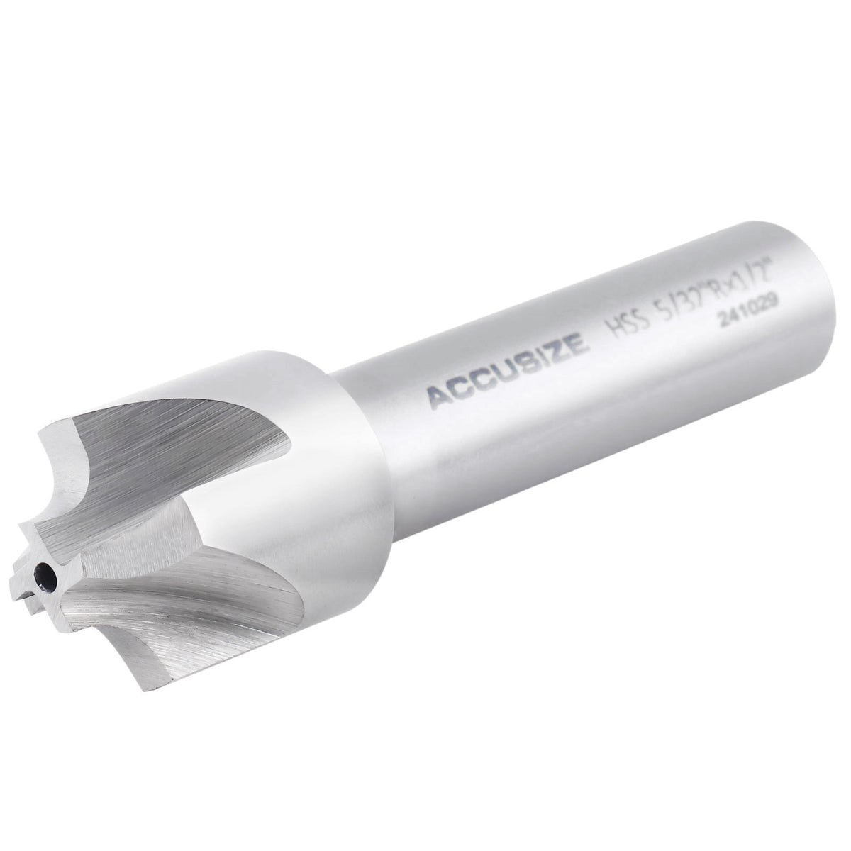 Hss Corner Roudning End Mill, 5/32'' Radius, 1/2'' Shank Diameter, 3/4'' Largest Diameter, 3'' Oal, 1011-0532