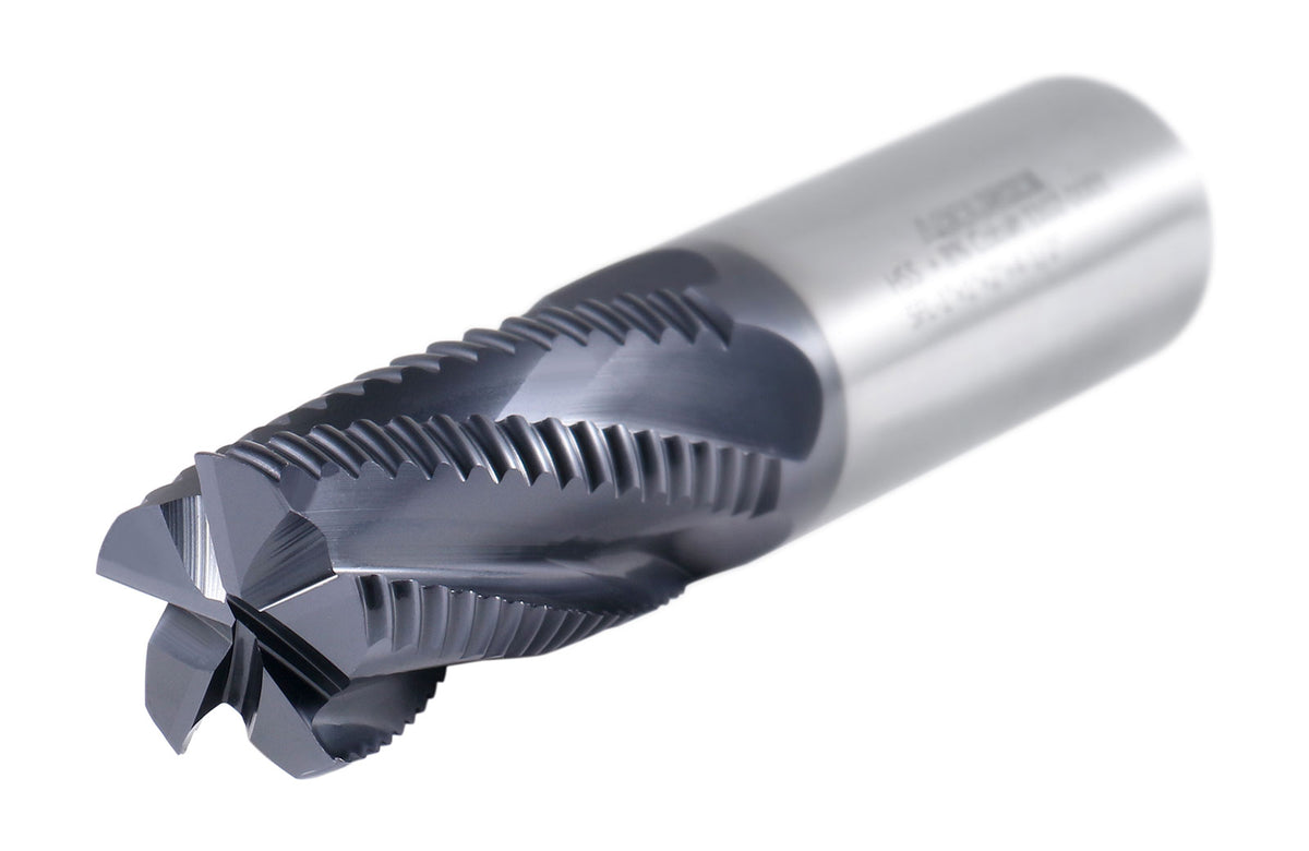 1'' Dia, M42 8% Cobalt Tialn Roughing End Mill, Coarse Tooth, 1'' Shk Dia, 2'' Flt Length, 4-1/2'' Oal, 5 Flute, 1102-0001