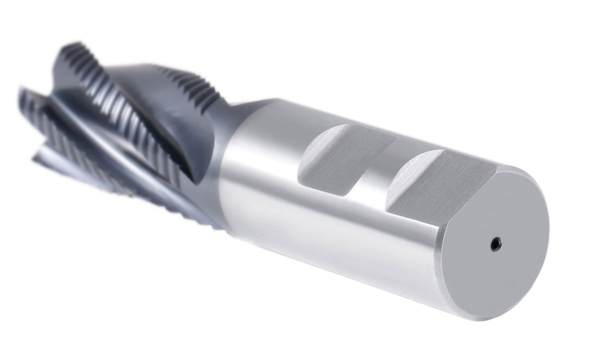 1'' Dia, M42 8% Cobalt Tialn Roughing End Mill, Coarse Tooth, 1'' Shk Dia, 2'' Flt Length, 4-1/2'' Oal, 5 Flute, 1102-0001