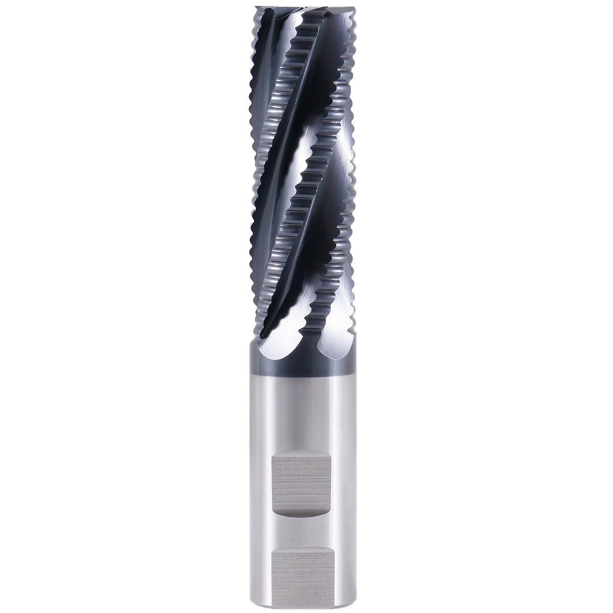 Standard Tooth M42 8% Cobalt Tialn Roughing End Mill, 1'' Diameter, 1'' Shank Diameter, 3'' Flt Length, 1102-0031