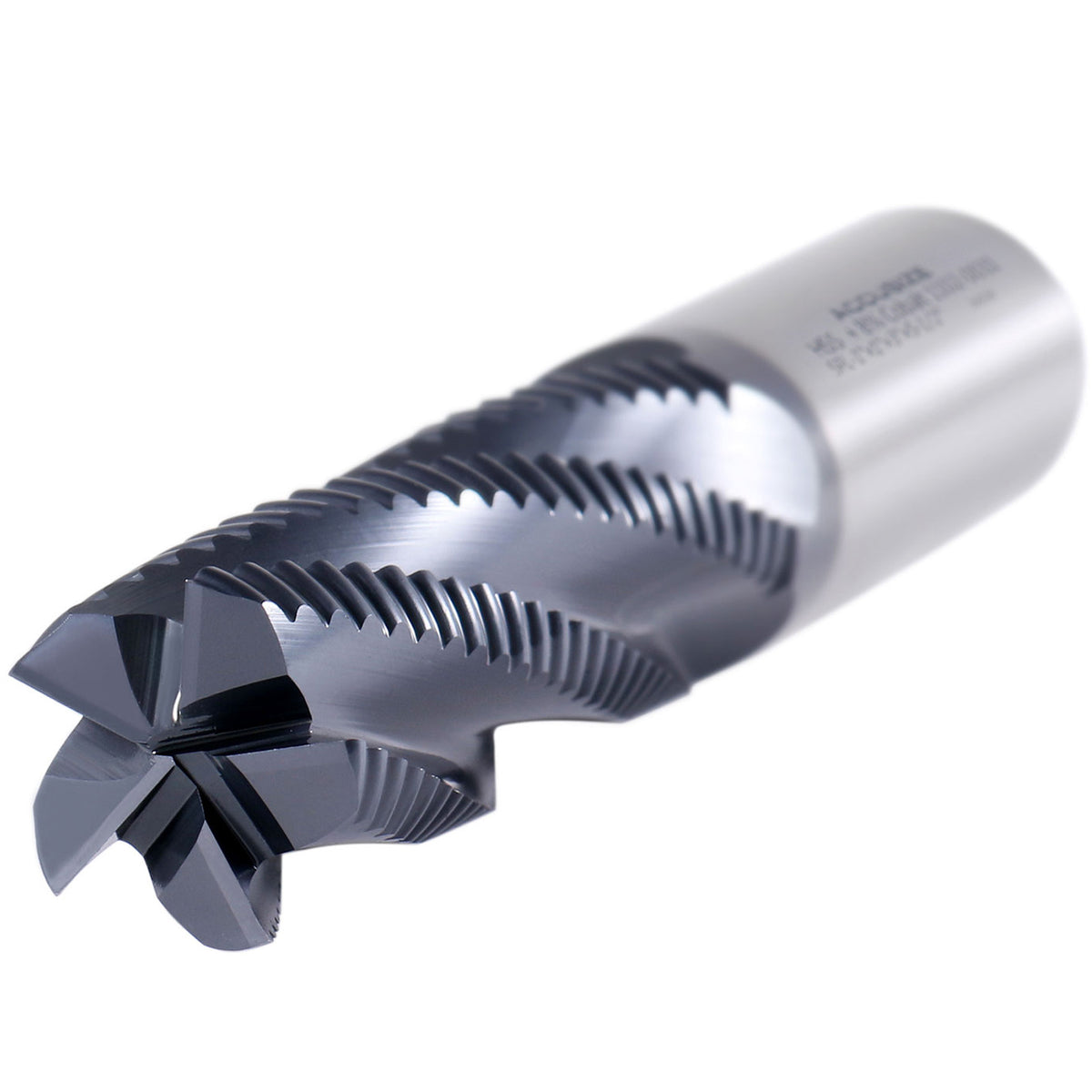 Standard Tooth M42 8% Cobalt Tialn Roughing End Mill, 1'' Diameter, 1'' Shank Diameter, 3'' Flt Length, 1102-0031