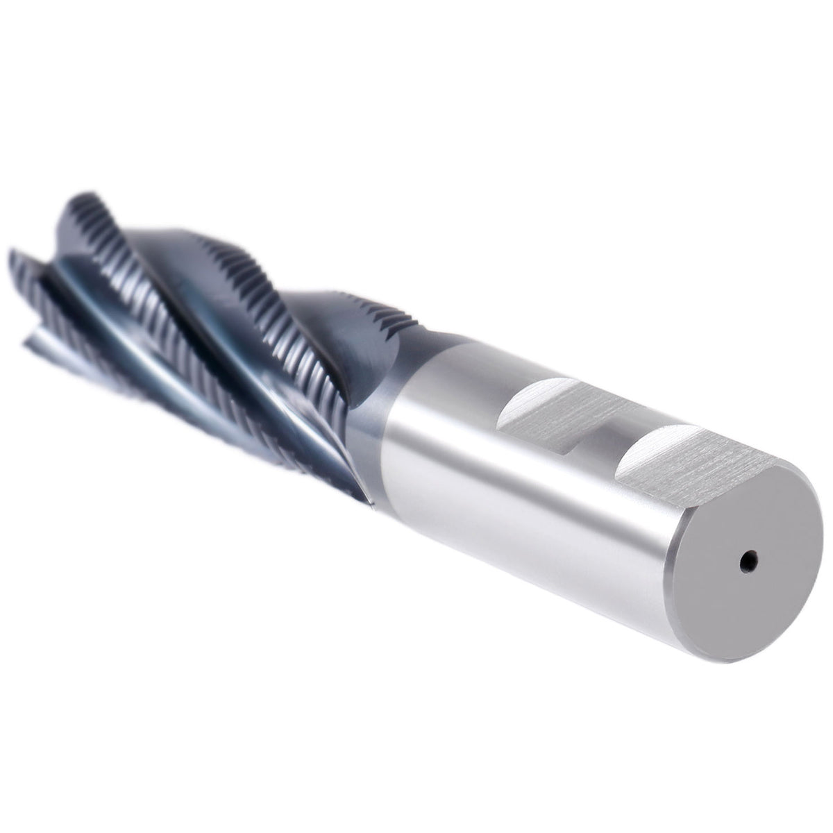 Standard Tooth M42 8% Cobalt Tialn Roughing End Mill, 1'' Diameter, 1'' Shank Diameter, 3'' Flt Length, 1102-0031