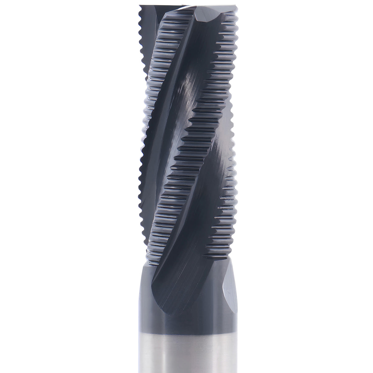 1/2'' Fine Tooth M42 8% Cobalt Tialn Roughing End Mill, 1/2'' Shk Dia, 1-1/4'' Flute Length, 3-1/4'' Oal, 4 Flute, 1104-0012