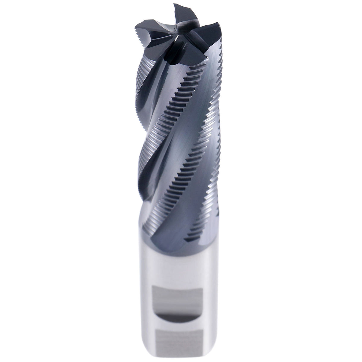 1'' Fine Tooth M42 8% Cobalt Tialn Roughing End Mill, 1'' Shk Dia, 3'' Flute Length, 5-1/2'' Oal, 5 Flute, 1104-0031
