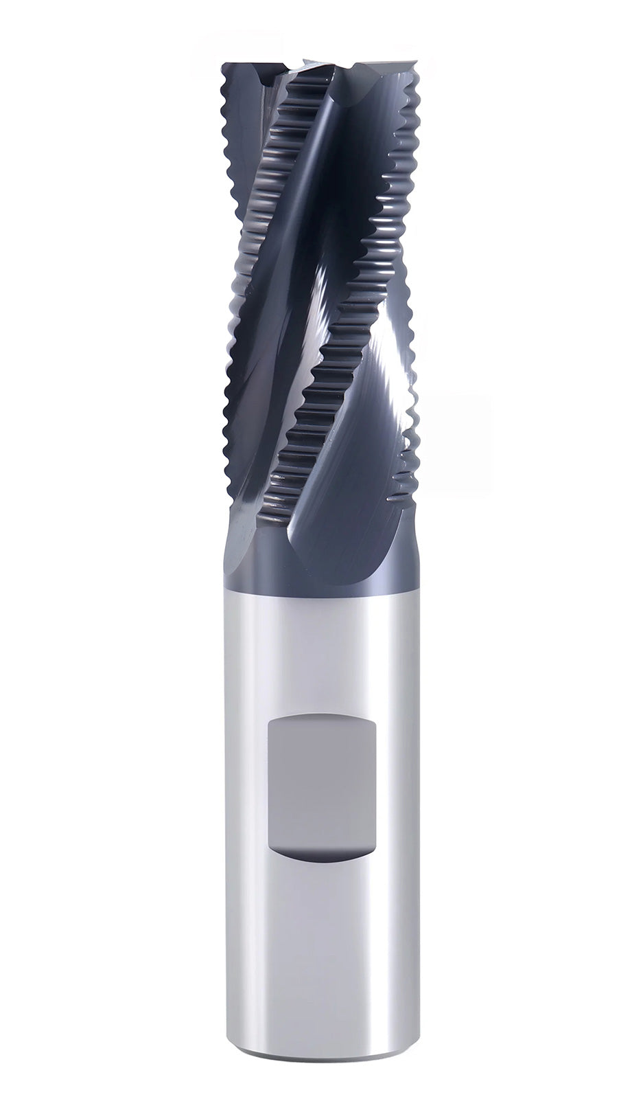 3/4'' Fine Tooth M42 8% Cobalt Tialn Roughing End Mill, 3/4'' Shk Dia, 1-5/8'' Flute Length, 3-3/4'' Oal, 4 Flute, 1104-0034