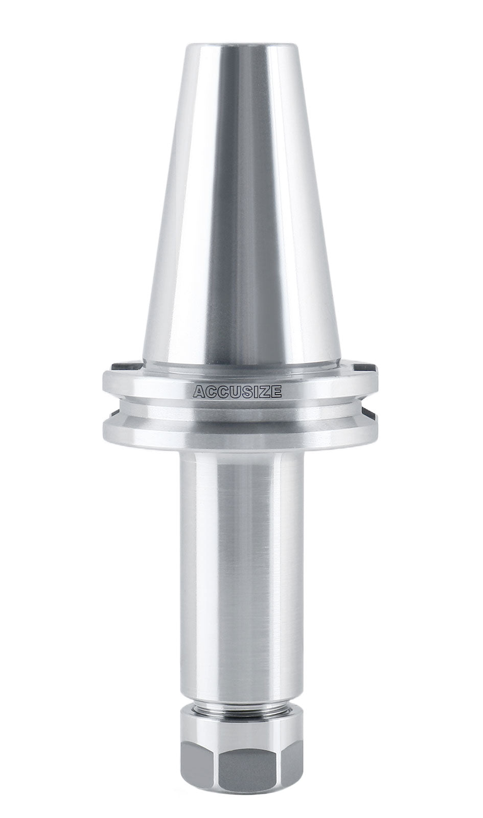 Cat40 V-Flange Collet Chuck for Er16 Collets, Draw Bar Thread 5/8-11'', 8000 RPM, with A Projection Length 4'', 1601-0010