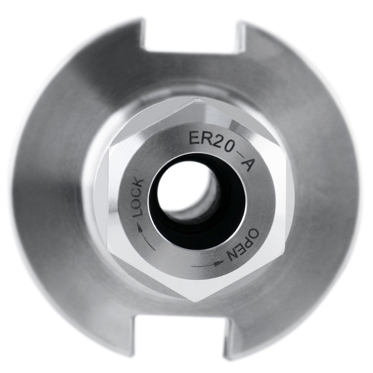 Cat40 V-Flange Collet Chuck for Er20 Collets, Draw Bar Thread 5/8-11'', 8000 RPM, with A Projection Length 2.76'', 1601-0025