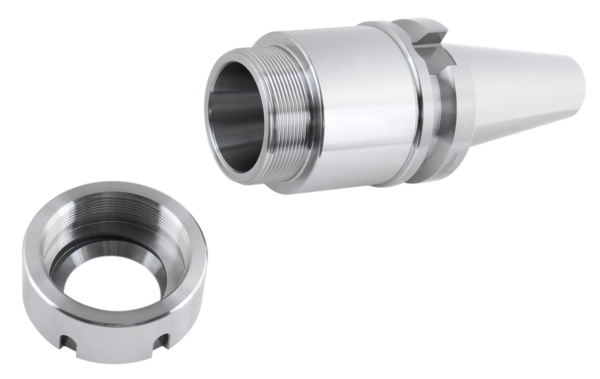 BT40 V-Flange Collet Chuck for ER40 Collets, Draw Bar Thread M16x2, 8000 RPM, with A Projection Length 4'', 1608-0040