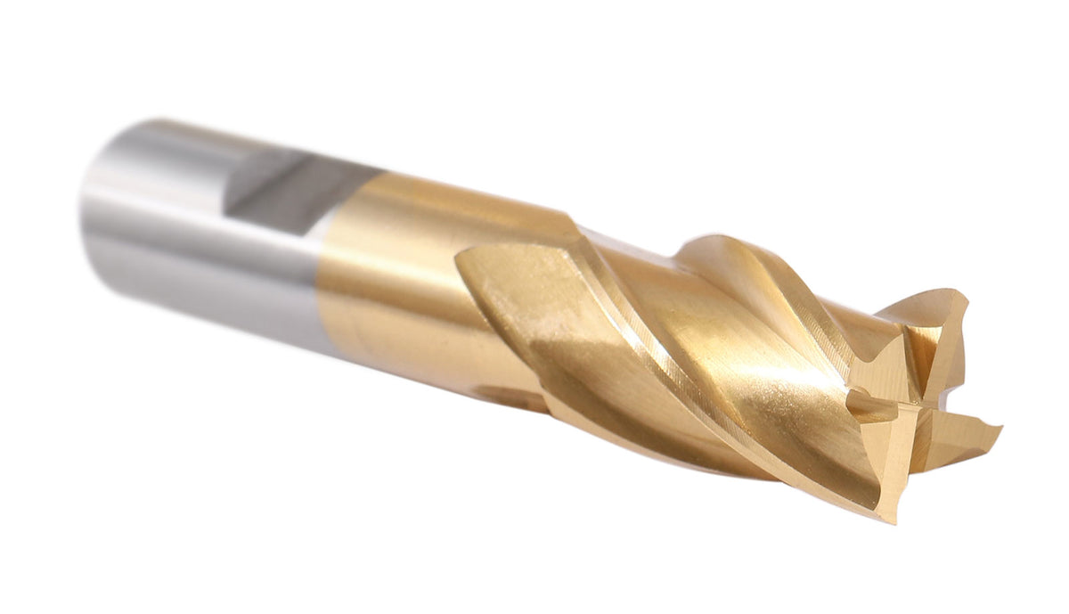 20 Pc H.S.S. Tin Coated End Mill Set, Metric Size, Cutting Diameter from 3 mm up to 20 mm, 2 Flute and 4 Flute, 1810-0104