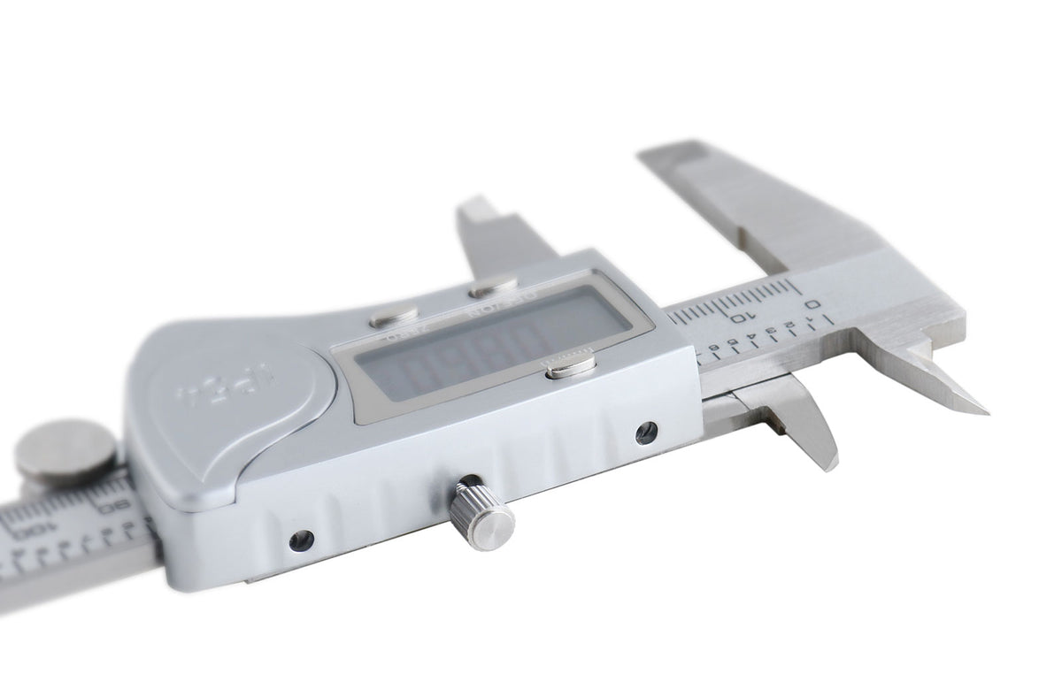 Digital Caliper, 0-6''/0-150 mm Range by 0.0005''/0.01 mm Resolution, Large LCD, Ip54 Water Resistant, 2015-0150