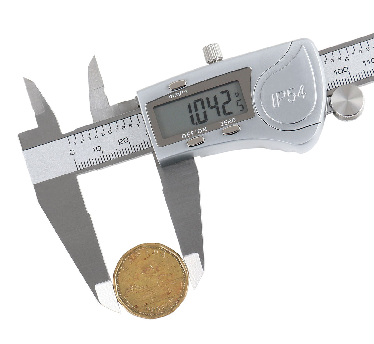 Digital Caliper, 0-8''/0-200 mm Range by 0.0005''/0.01 mm Resolution, Large LCD, Ip54 Water Resistant, 2015-0200