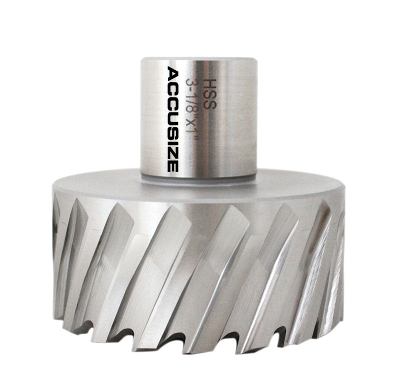 Fraises annulaires H.S.S. de 1" Profondeur de coupe, avec tige Weldon 3/4" ou 1-1/4 po, Ground CBN, ANSI STANDARD