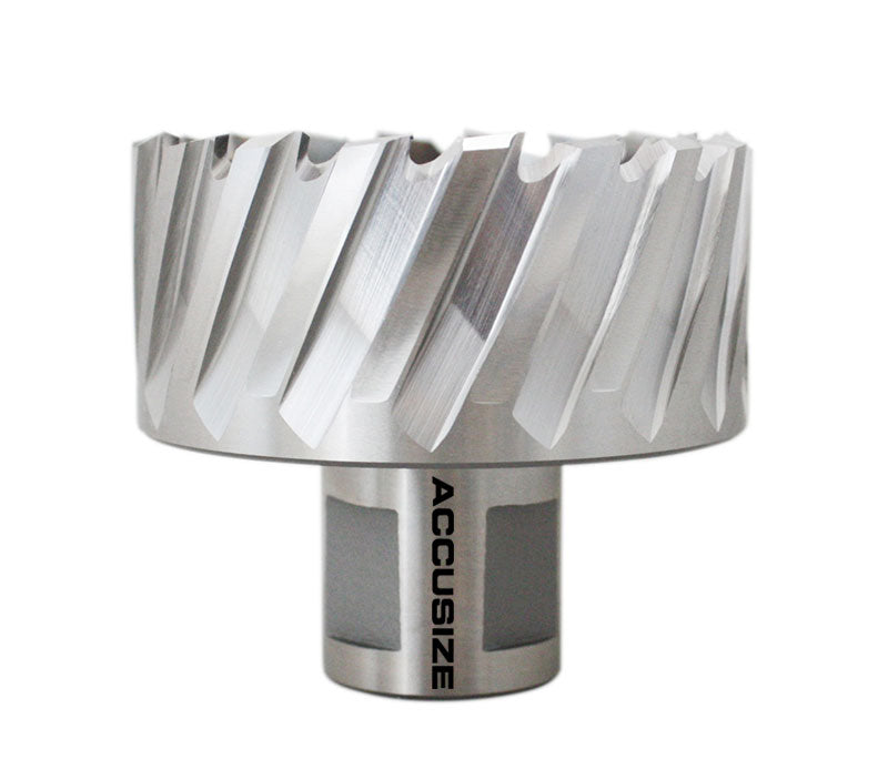 Fraises annulaires H.S.S. de 1" Profondeur de coupe, avec tige Weldon 3/4" ou 1-1/4 po, Ground CBN, ANSI STANDARD