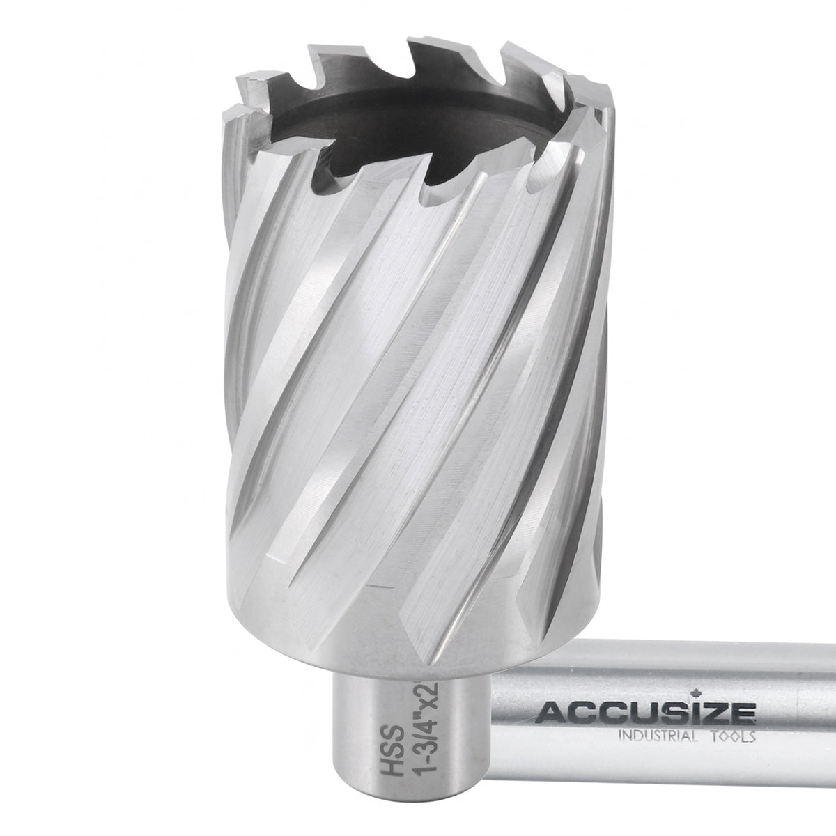 1-3/4'' Cutting Dia, 3/4'' Weldon Shank, 2'' Cutting Depth H.S.S. Annular Cutters, 2081-2033
