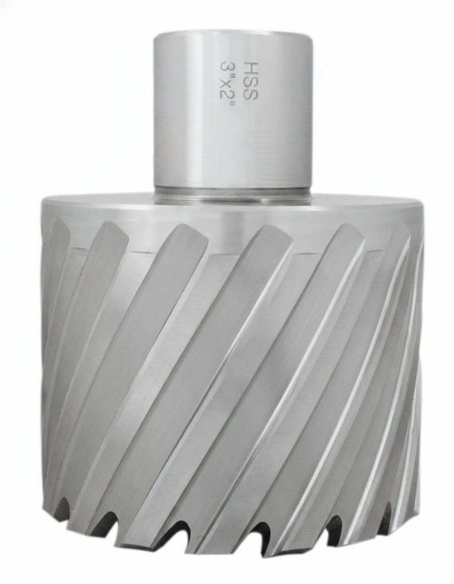Fraises annulaires H.S.S. de 2" Profondeur de coupe avec tige Weldon 3/4" ou 1-1/4 po, sol CBN, norme ANSI