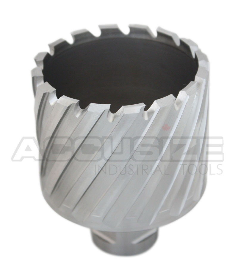Fraises annulaires H.S.S. de 2" Profondeur de coupe avec tige Weldon 3/4" ou 1-1/4 po, sol CBN, norme ANSI