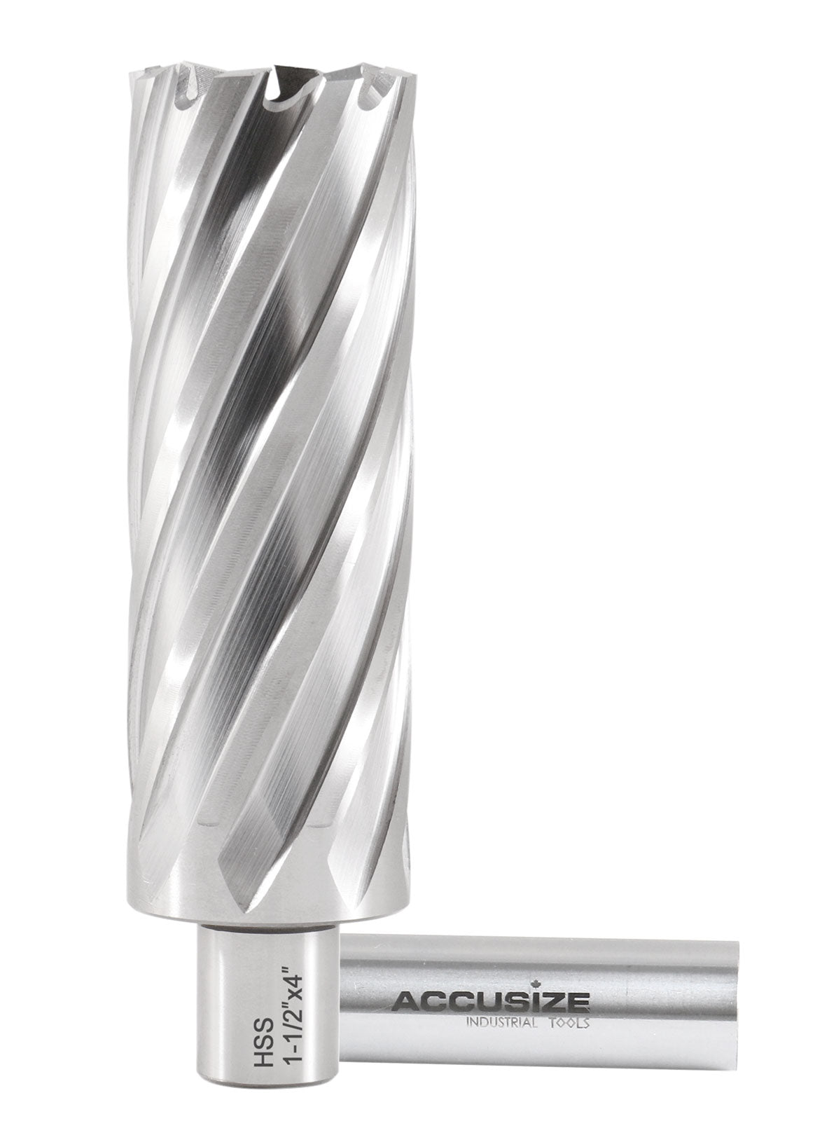 Fraises annulaires H.S.S. 4" Profondeur de coupe avec tige Weldon 3/4", sol CBN, norme ANSI