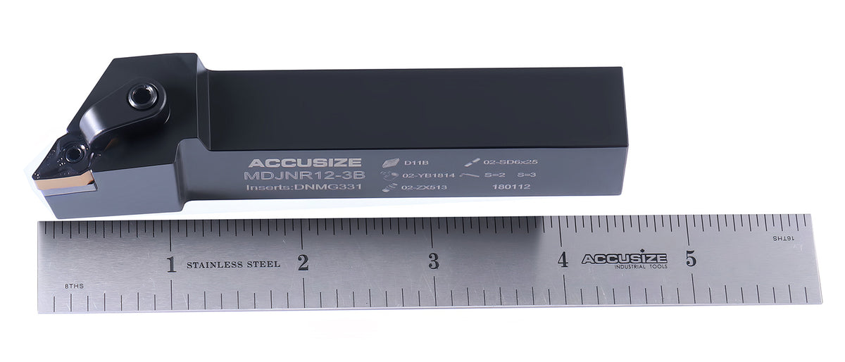 3/4'' by 4-1/2'' Mdjn R-12-3B Toolholder, Right Hand with Dnmg321 Carbide Insert, 2302-5016