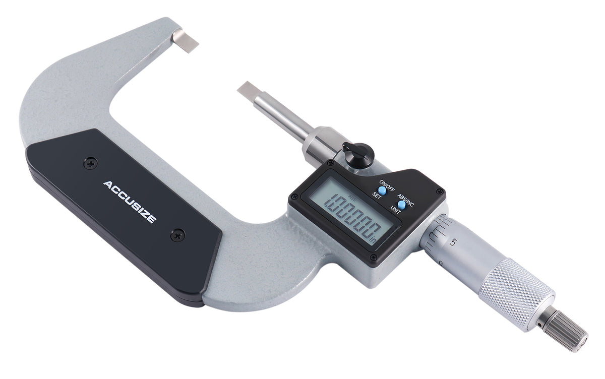 1-2'' by 0.00005'' Blade Electronic Digital Micrometer Abs/Inc Interchangeable, 2312-2010