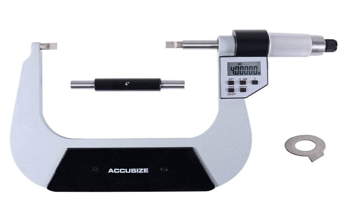 4-5'' by 0.00005'' Blade Electronic Digital Micrometer Abs/Inc Interchangeable, 2312-5010