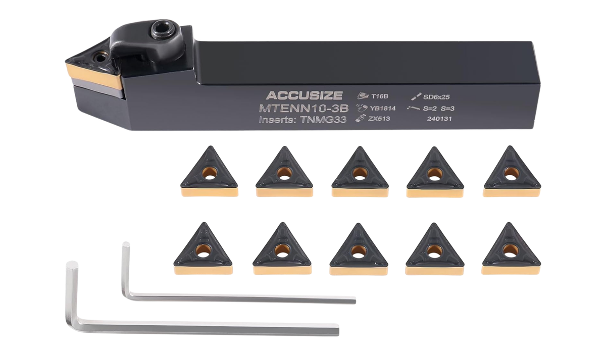 MTENN Toolholders with TNMG Carbide Inserts