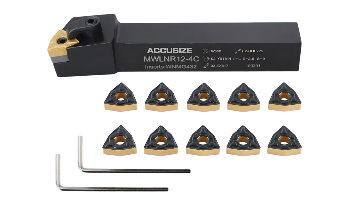 MWLN R/L Toolholders with Extra 10 Carbide WNMG Inserts
