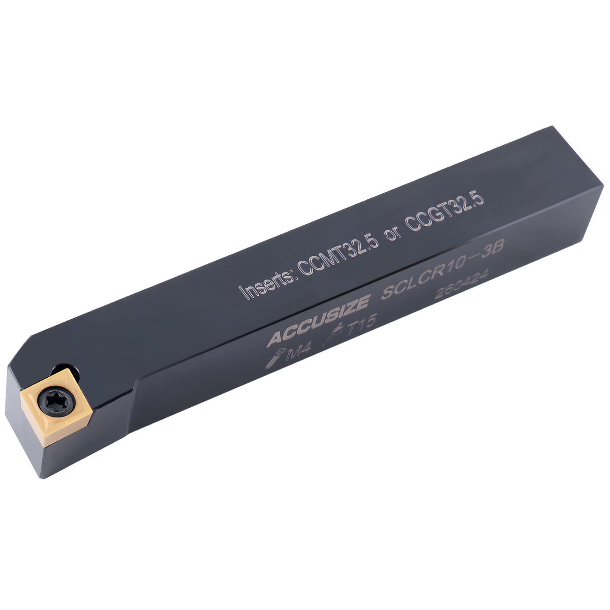 Accusize Indexable Right-Hand SCLC R-10-3B Toolholder, 5/8 x 4-1/2 in