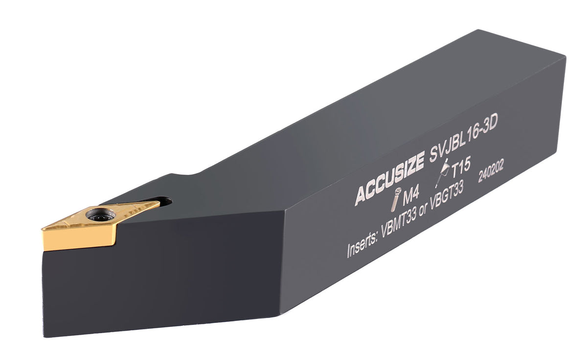 1'' by 6'' Oal Svjb Tool Holder, Left Hand Cutting with Vbtm33 Carbide Inserts, 2373-6014