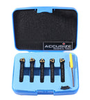 1/4'' by 2'' Oal 5 Pc Indexable Turning Tool Set with Tcmt1.8(1.5) Carbide Inserts, 2380-5022
