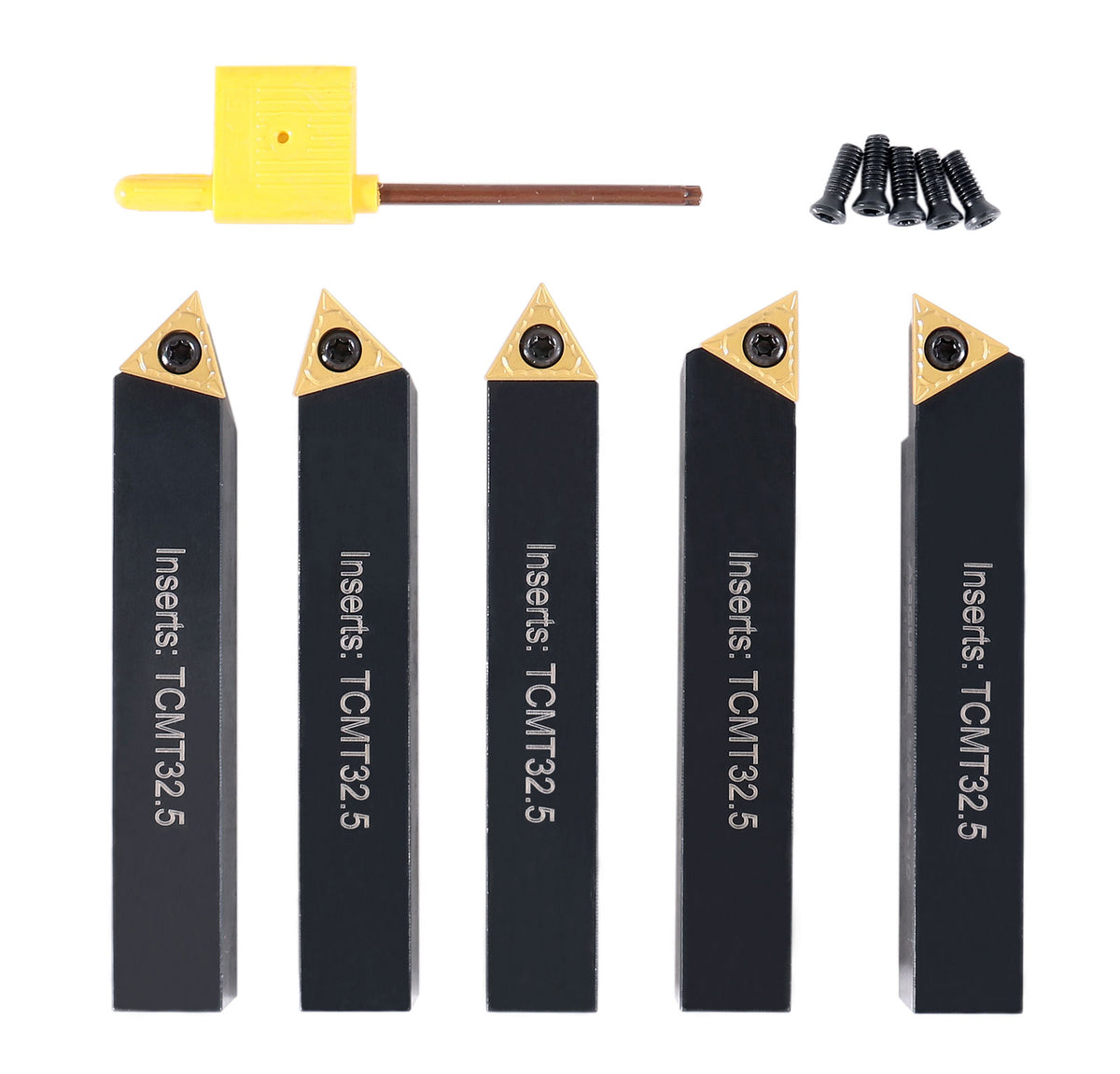 5/8'' 5 Pc Indexable Turning Tool Set, 2380-5102