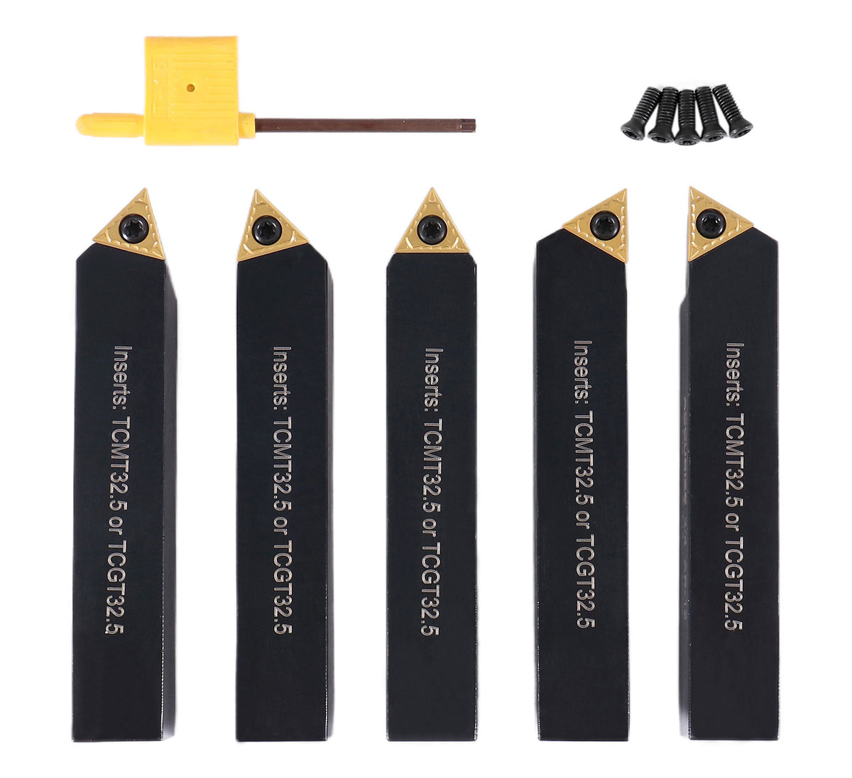 3/4'' 5 Pc Indexable Turning Tool Set, 2380-5123