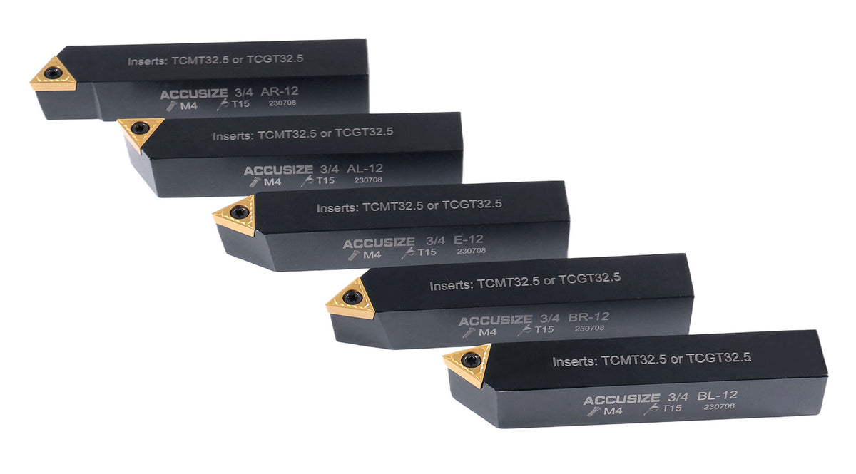 3/4'' 5 Pc Indexable Turning Tool Set, 2380-5123
