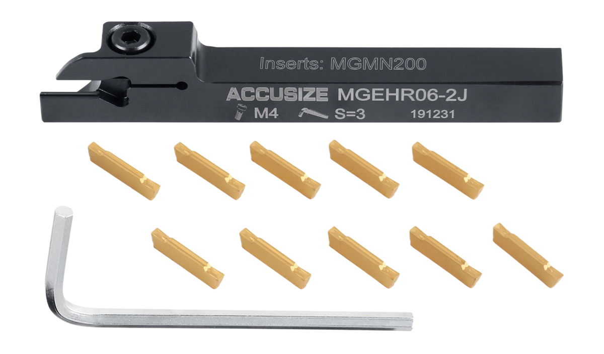Porte-outils à découpage indexables avec inserts en carbure pour acier et aluminium