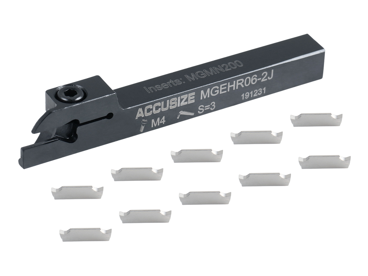 Porte-outils à découpage indexables avec inserts en carbure pour acier et aluminium