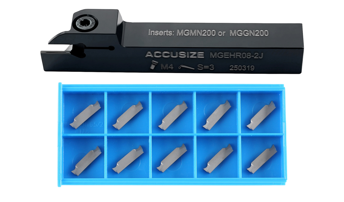 Porte-outils à découpage indexables avec inserts en carbure pour acier et aluminium