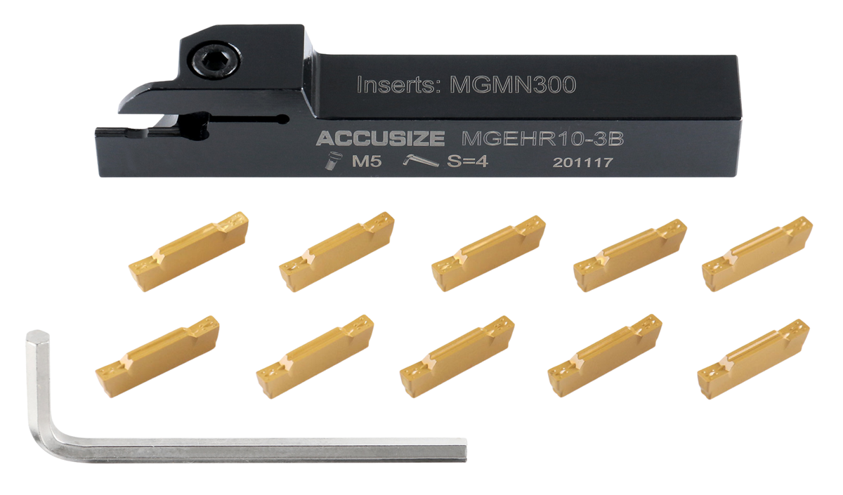 Porte-outils à découpage indexables avec inserts en carbure pour acier et aluminium