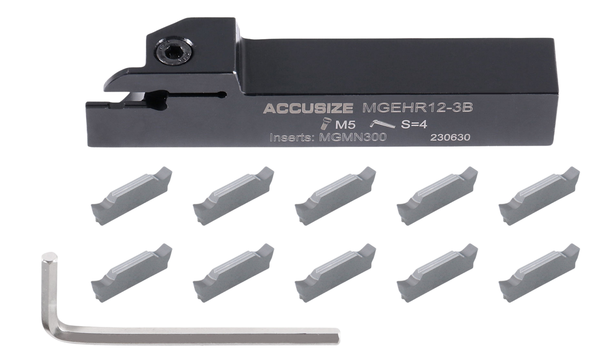 Porte-outils à découpage indexables avec inserts en carbure pour acier et aluminium