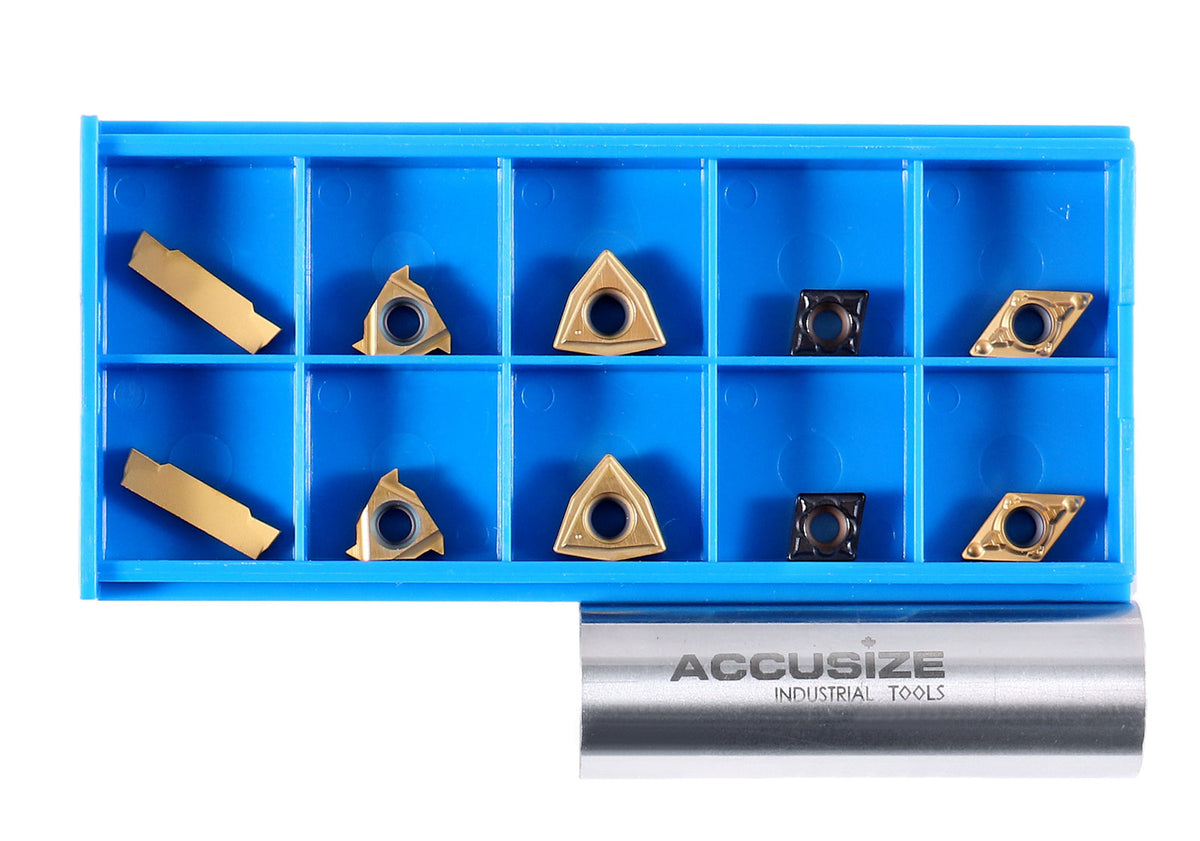 2 Pc of Each Kind of Carbide Inserts for 2387-2003, CVD Coated and Tin Coated, Total 10 Pieces, 2387-2003inserts