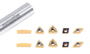 2 Pc of Each Kind of Carbide Inserts for 2387-2003, CVD Coated and Tin Coated, Total 10 Pieces, 2387-2003inserts
