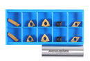 2 Pc of Each Kind of Carbide Inserts for Accusize 7ps Indexable Carbide Lathe Turning Tool Sets, CVD Coated and Tin Coated, Total 10 Pieces
