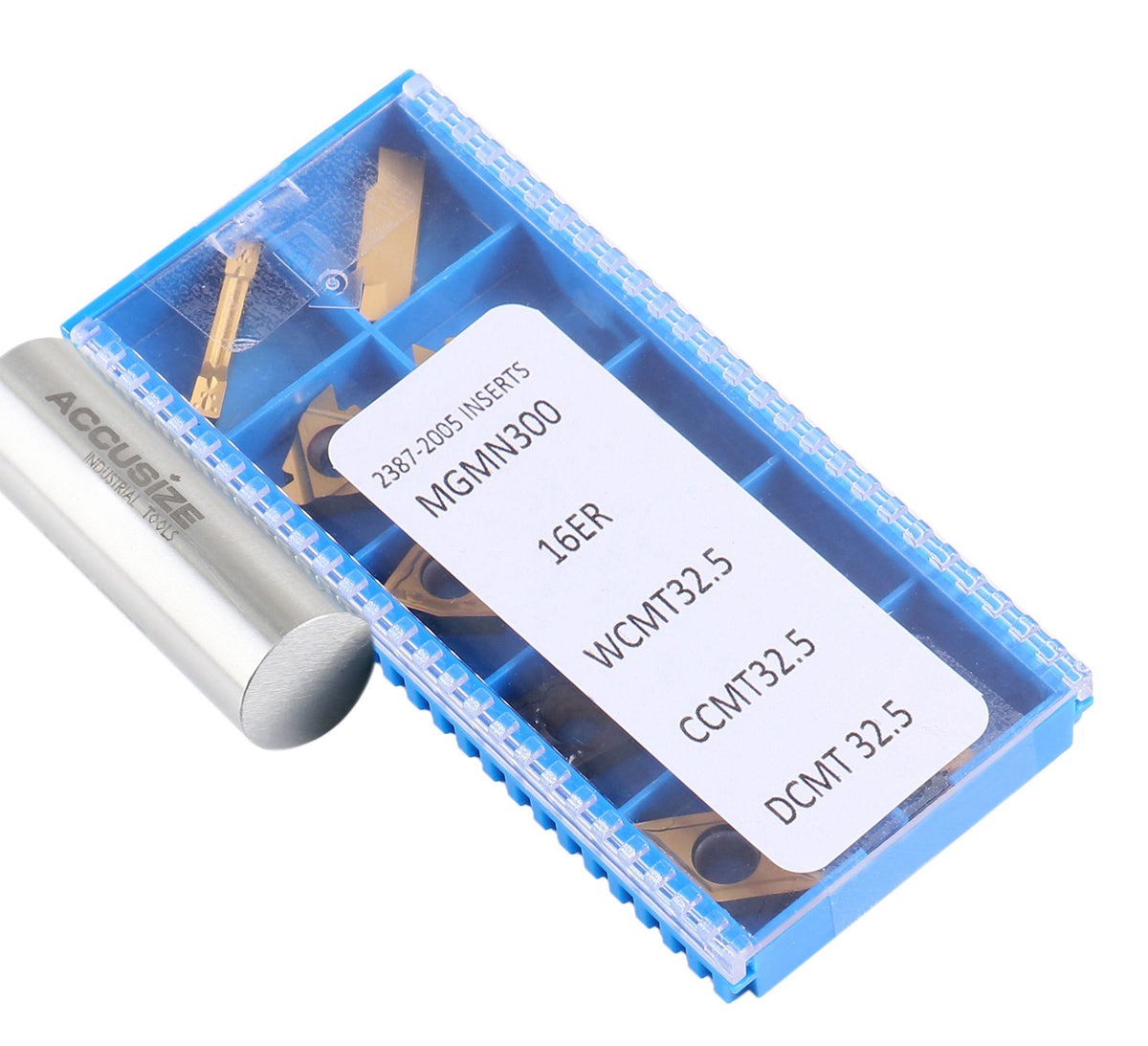 2 Pc of Each Kind of Carbide Inserts for Accusize 7ps Indexable Carbide Lathe Turning Tool Sets, CVD Coated and Tin Coated, Total 10 Pieces