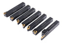 7 pc Indexable Carbide Turning Tools w/ Extra Inserts