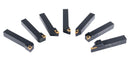 3/4'' Shank 7 Pc Indexable Carbide Turning Tool Set with 10 Extra Carbide Inserts in Fitted Box, 2387-2006plus