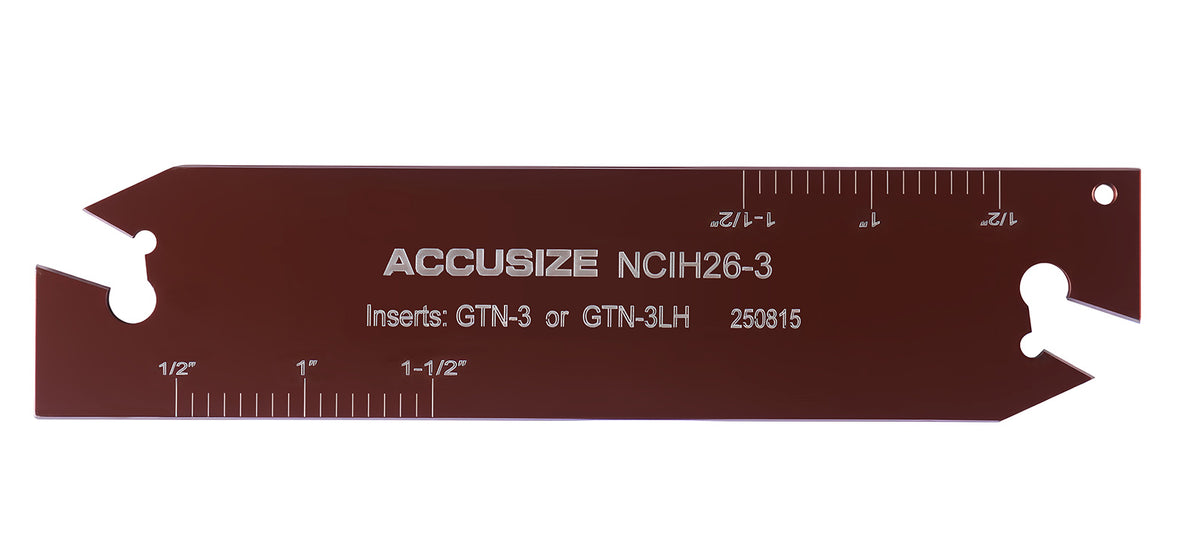 0.120'' by 4.33'' Ncih26-3 Positive Stop Adjustable Blade for Self Lock Cutoff Insert Gtn-3, 2402-0006
