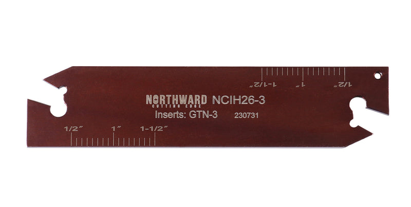 0.120'' by 4.33'' Ncih26-3 Positive Stop Adjustable Blade for Self Lock Cutoff Insert Gtn-3, 2402-0006